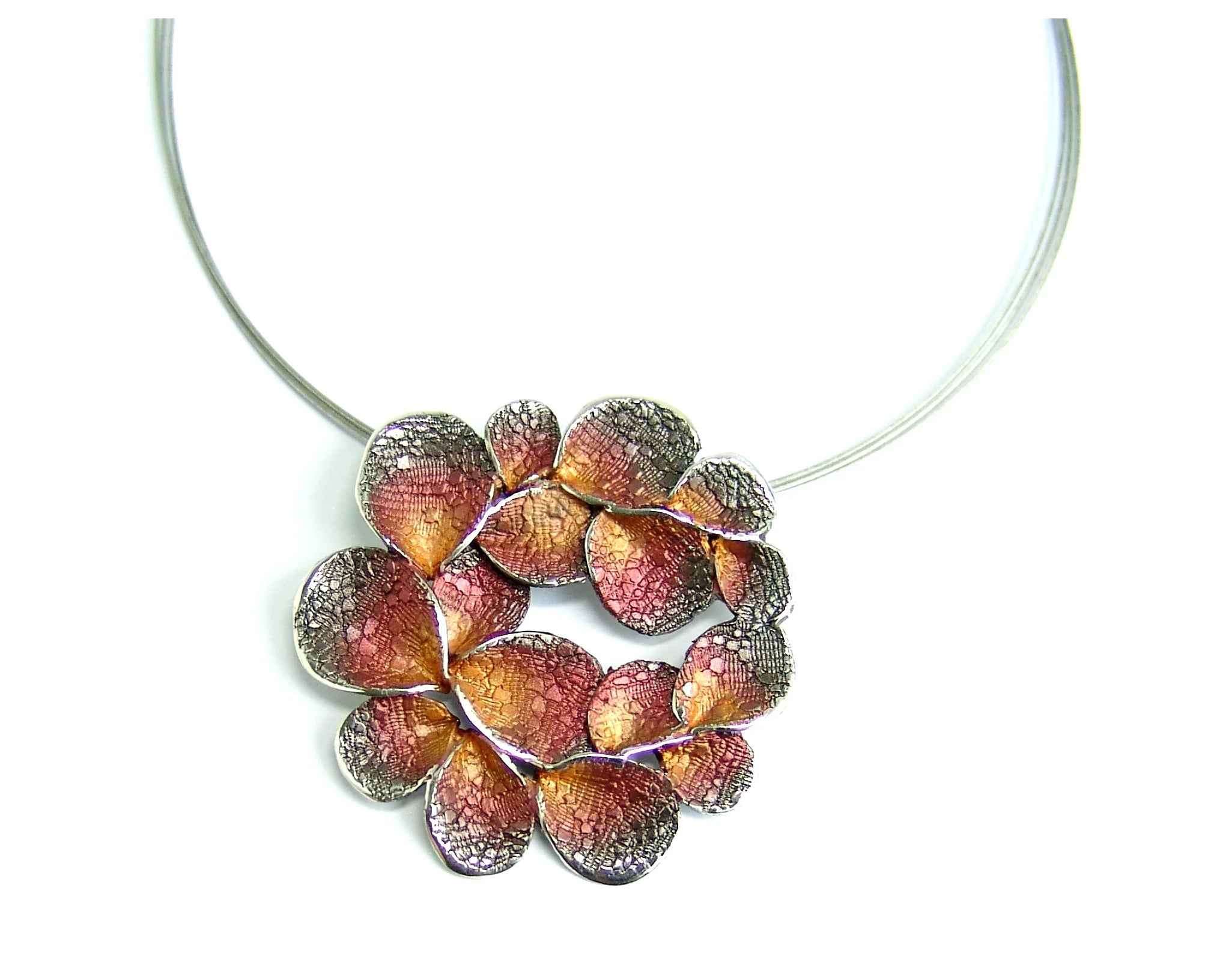 Colgante para Mujer Pétalos de Plata Orfega