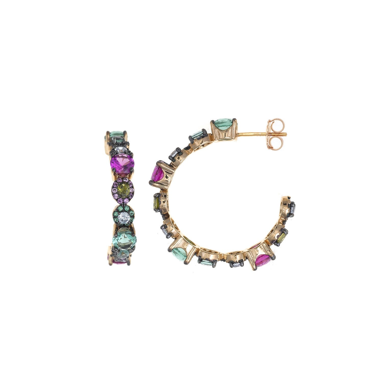 Aros SALVATORE para Mujer Plata Bañada en Oro Rosa