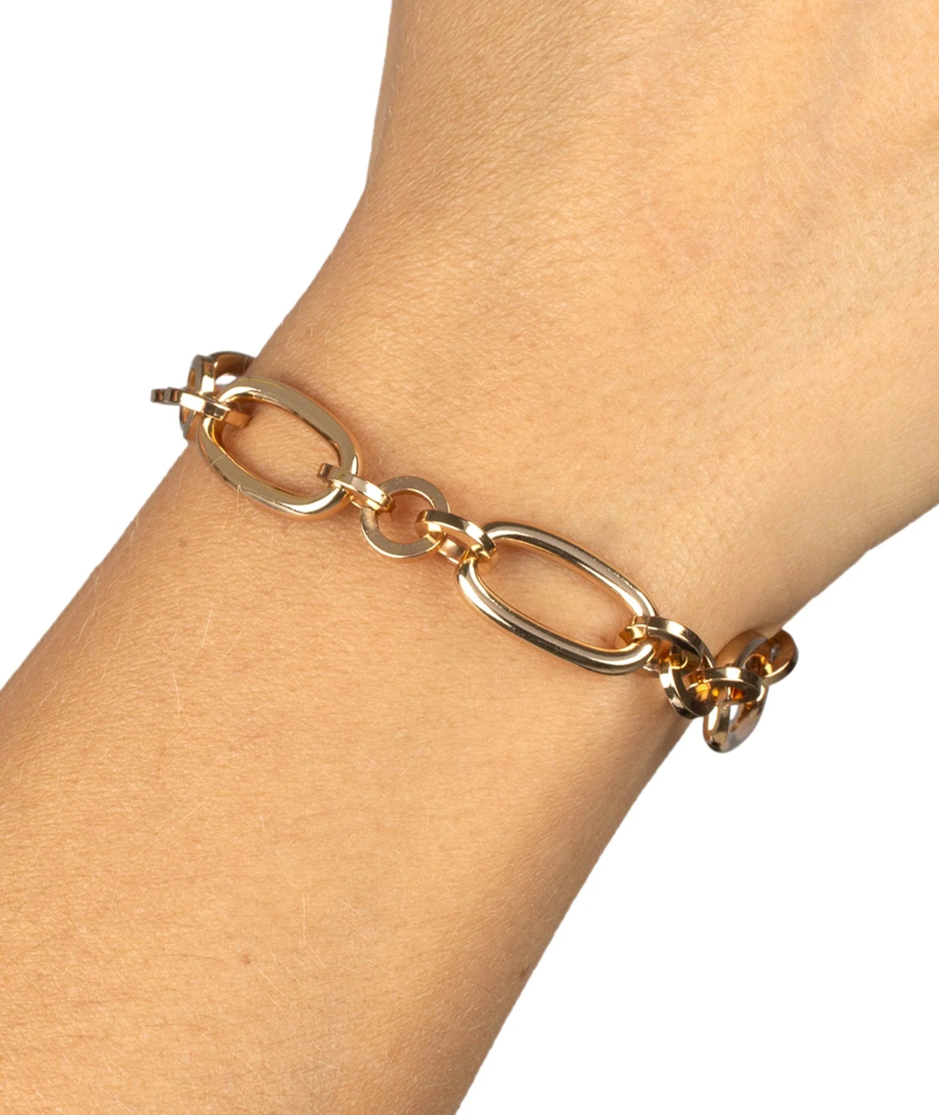 Pulsera para Mujer Essentials Eslabones Ovalados Chapado Oro 18Kt