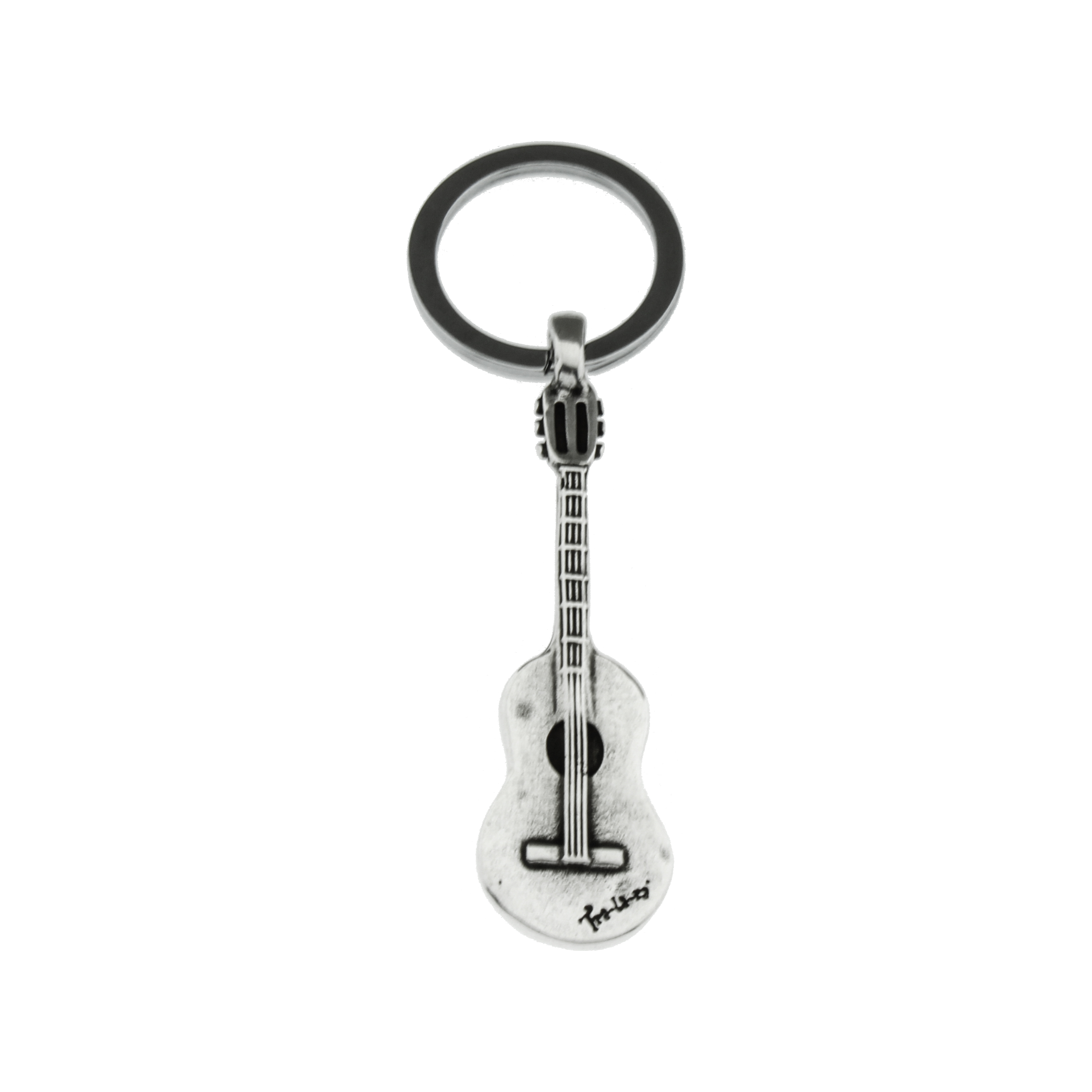 Llavero GUITARRA de Acero Bañado en Plata para Hombre y para Mujer Otros Regalos
