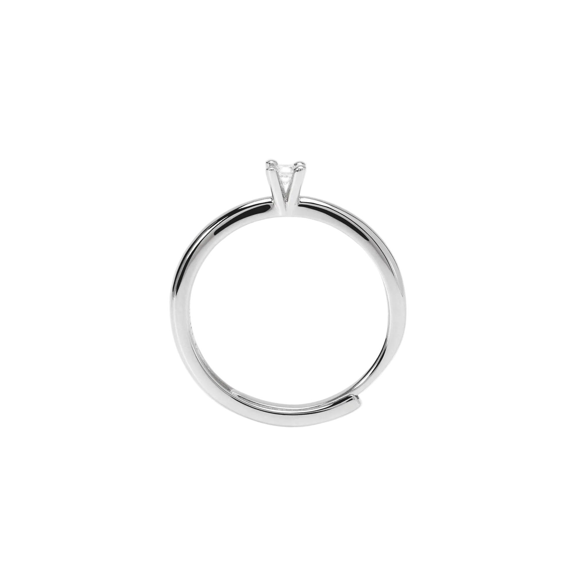 Anillo para Mujer Solitario de Plata con Diamante Lab-grown de 0,06 quilates Mabina
