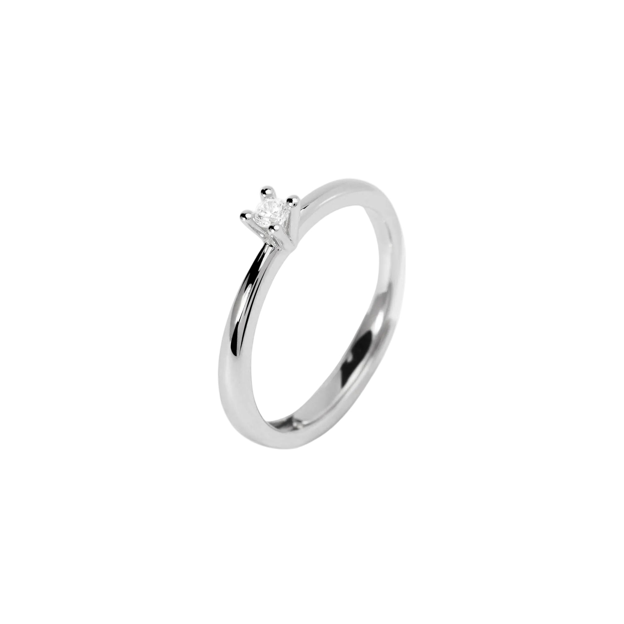 Anillo para Mujer Solitario de Plata con Diamante Lab-grown de 0,06 quilates Mabina