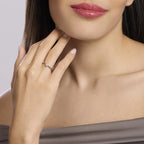 Anillo para Mujer Solitario de Plata con Diamante Lab-grown de 0,06 quilates Mabina