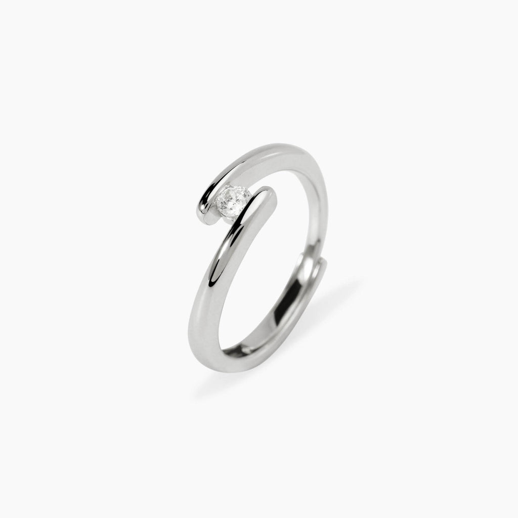 Anillo para Mujer Solitario de Plata con Diamante Lab-grown 0,1 quilates Mabina