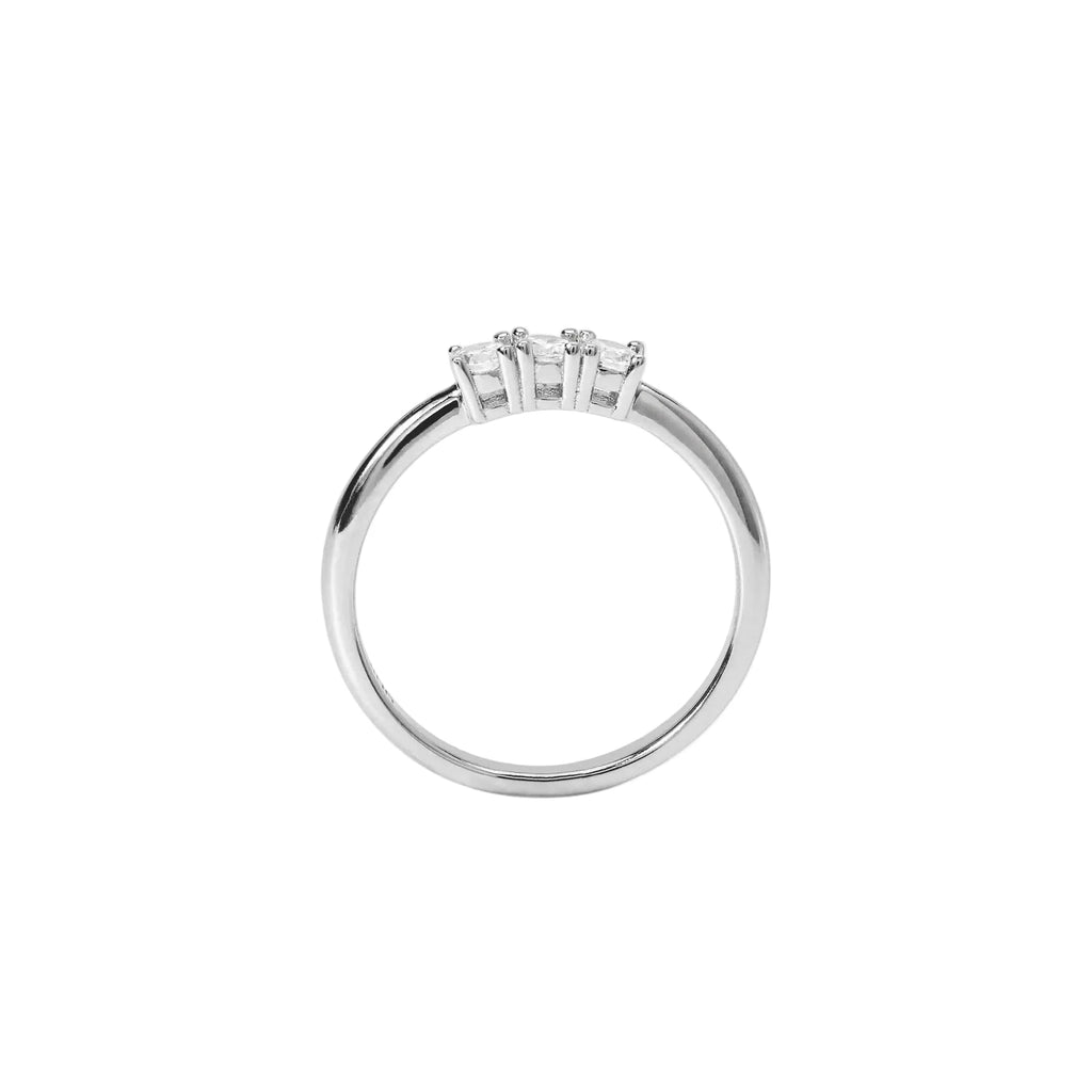 Anillo para Mujer de Plata con 3 Diamantes Lab-grown 0,09 quilates Trilogy Mabina