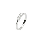 Anillo para Mujer de Plata con 3 Diamantes Lab-grown 0,09 quilates Trilogy Mabina