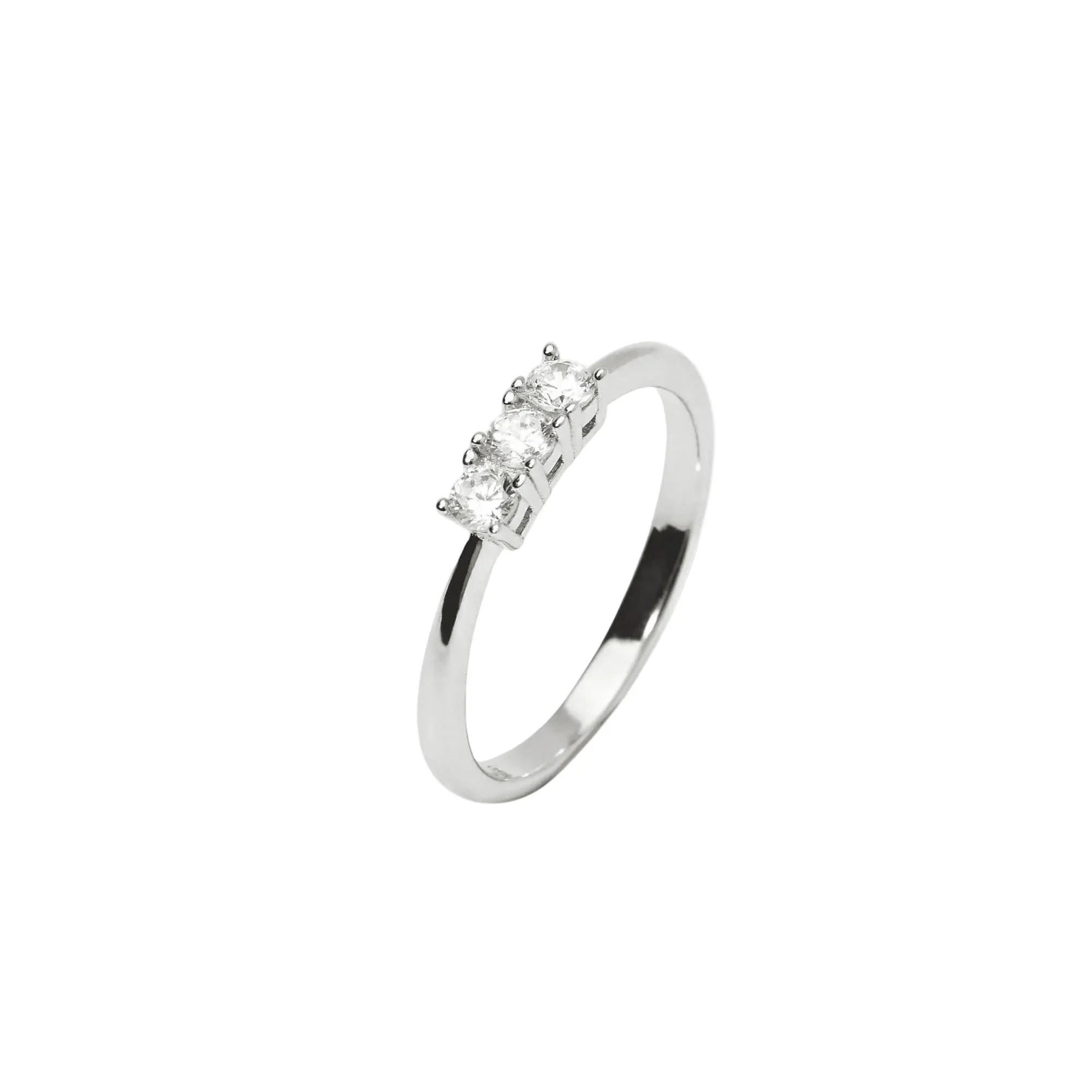 Anillo para Mujer de Plata con 3 Diamantes Lab-grown 0,09 quilates Trilogy Mabina