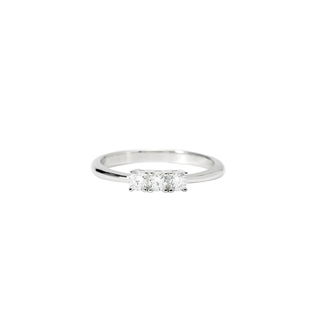 Anillo para Mujer de Plata con 3 Diamantes Lab-grown 0,09 quilates Trilogy Mabina