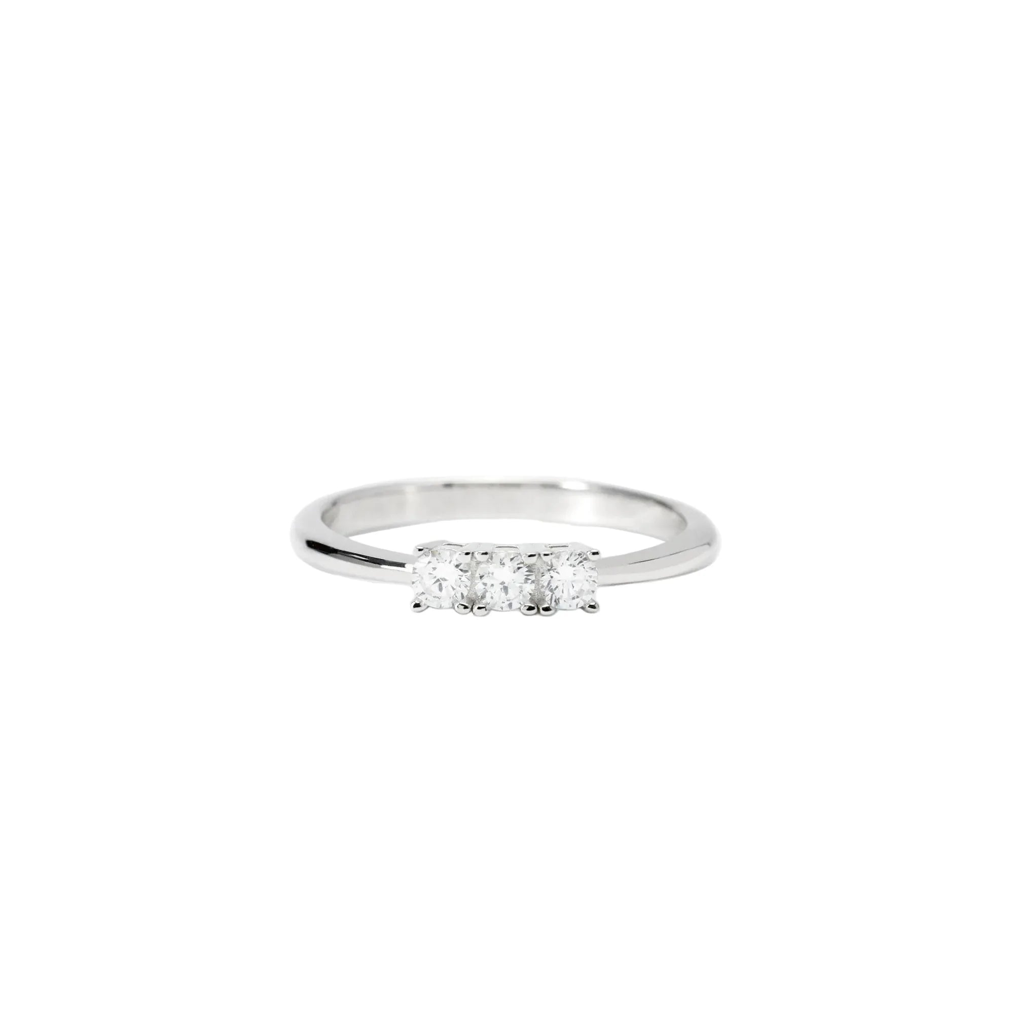Anillo para Mujer de Plata con 3 Diamantes Lab-grown 0,09 quilates Trilogy Mabina