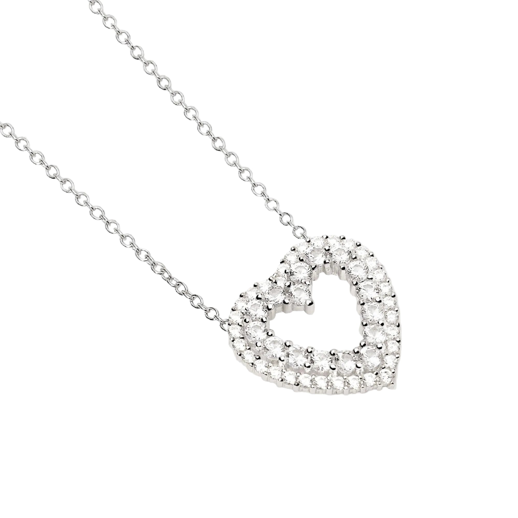 gargantilla para mujer corazon circonitas mabina