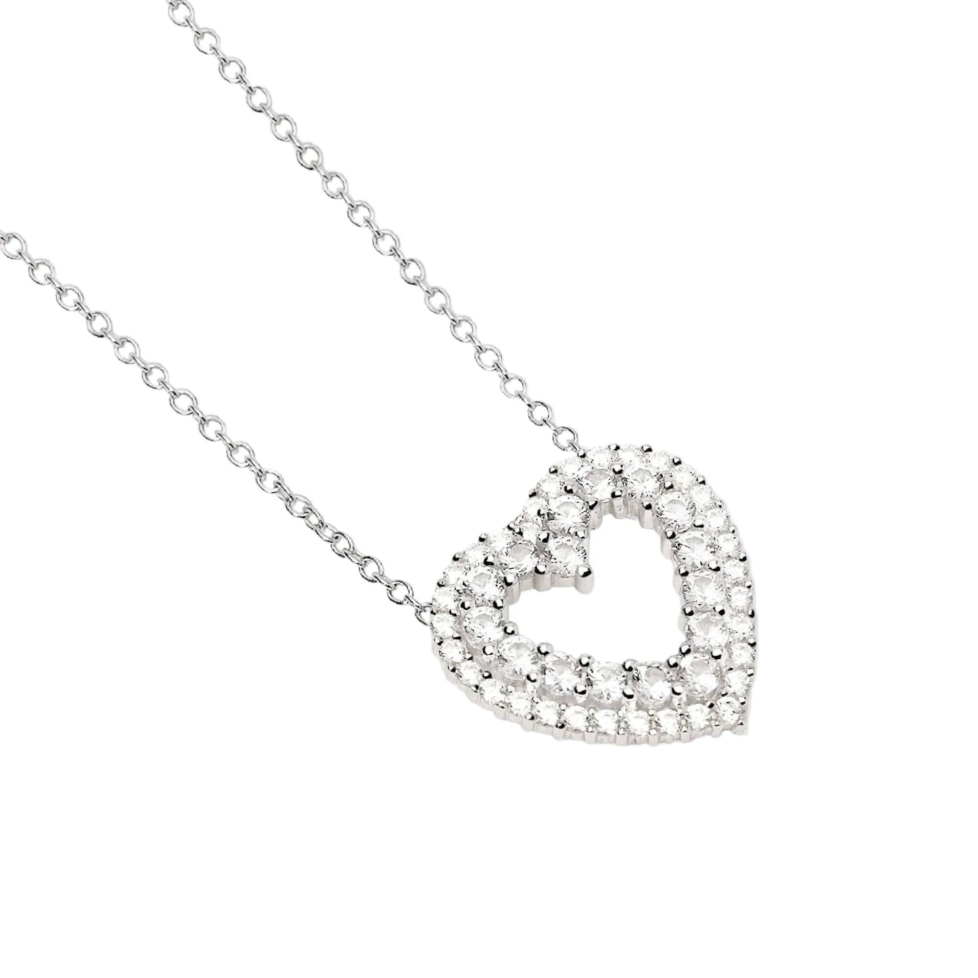 gargantilla para mujer corazon circonitas mabina