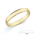 Alianza Boda 3mm Oro de 9 ktes Lisa Unisex