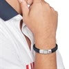 Pulsera para Hombre Cuero Trenzado Azul y Acero Tommy Hilfiger