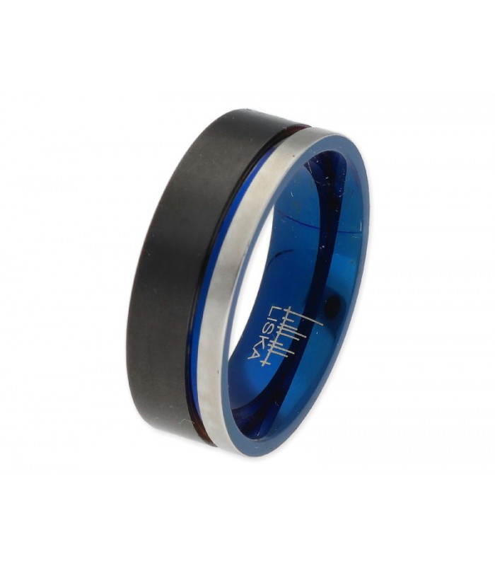Anillo Acero para Hombre LISKA BLUE MAN