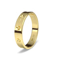 Alianza Boda  Oro Amarillo 18k con decoración KUSAMA Ancho 4mm