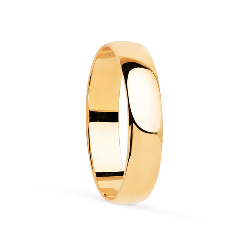 Alianza Boda Oro Amarillo Lisa Brillo 9k Ancho 4mm