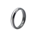 Alianza Boda Oro Blanco 18k y Zirconio Ancho 4,5mm