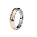 Alianza Boda Titanio y Oro Amarillo 18k combinado Ancho 5mm