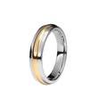 Alianza Boda de Titanio y Oro Rojo 18k Ancho 4mm
