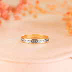 Alianza Boda para Mujer Bicolor Lapidada en Oro de 9 ktes