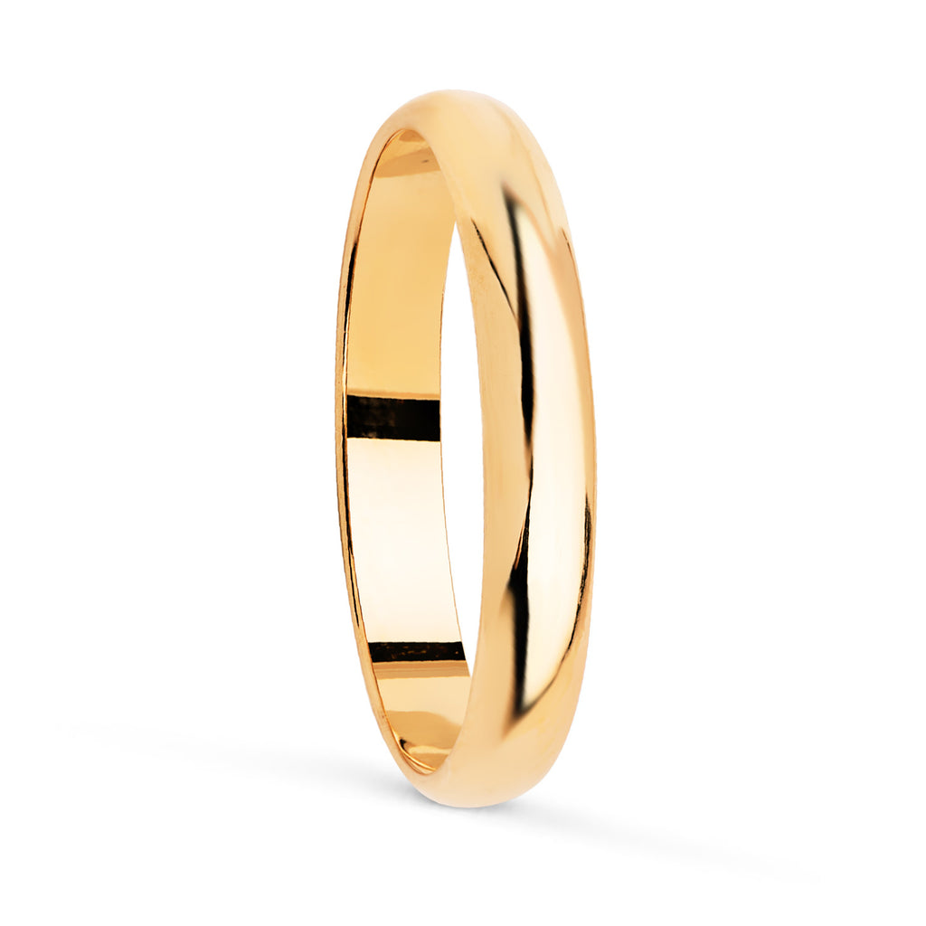 Alianza Boda 3mm Oro de 9k Lisa .