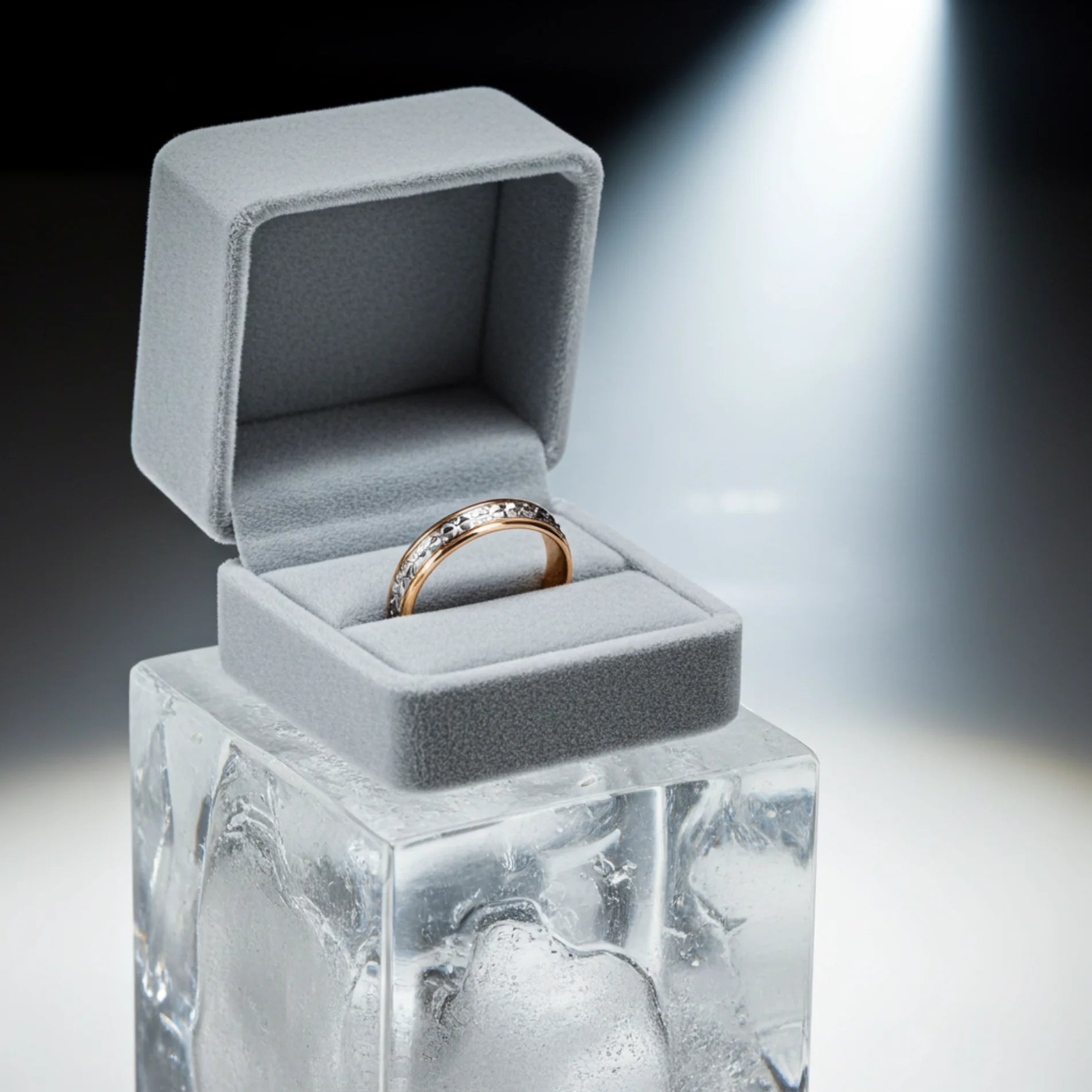 Alianza de Boda Bicolor Oro Blanco 9k para Hombre y para Mujer Ocasiones Especiales