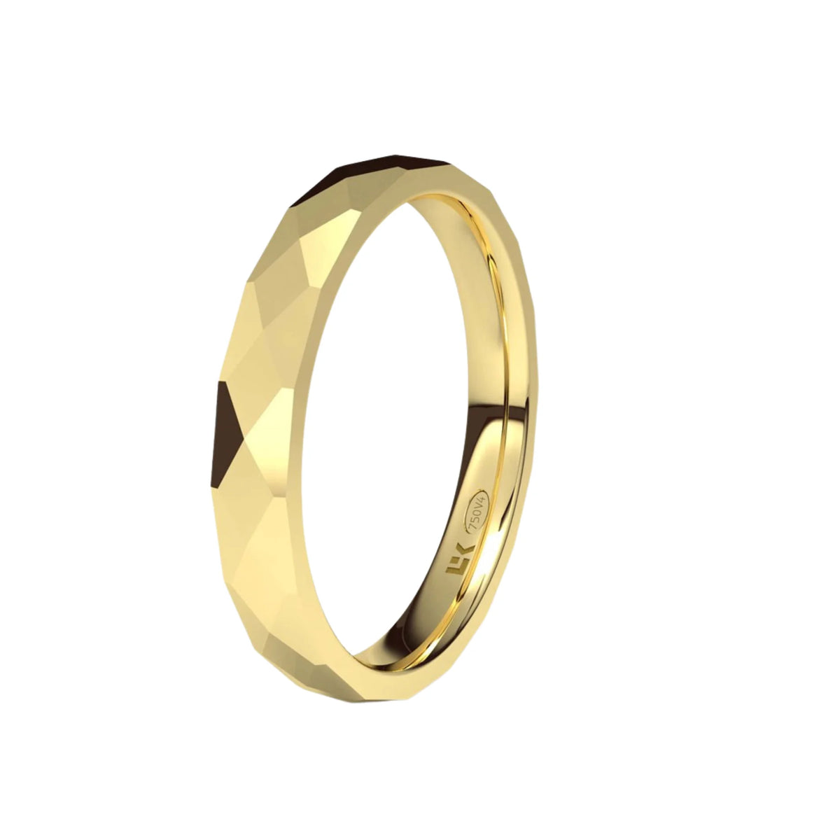 Alianza de Oro 18k Faces Maximal Ancho 3mm