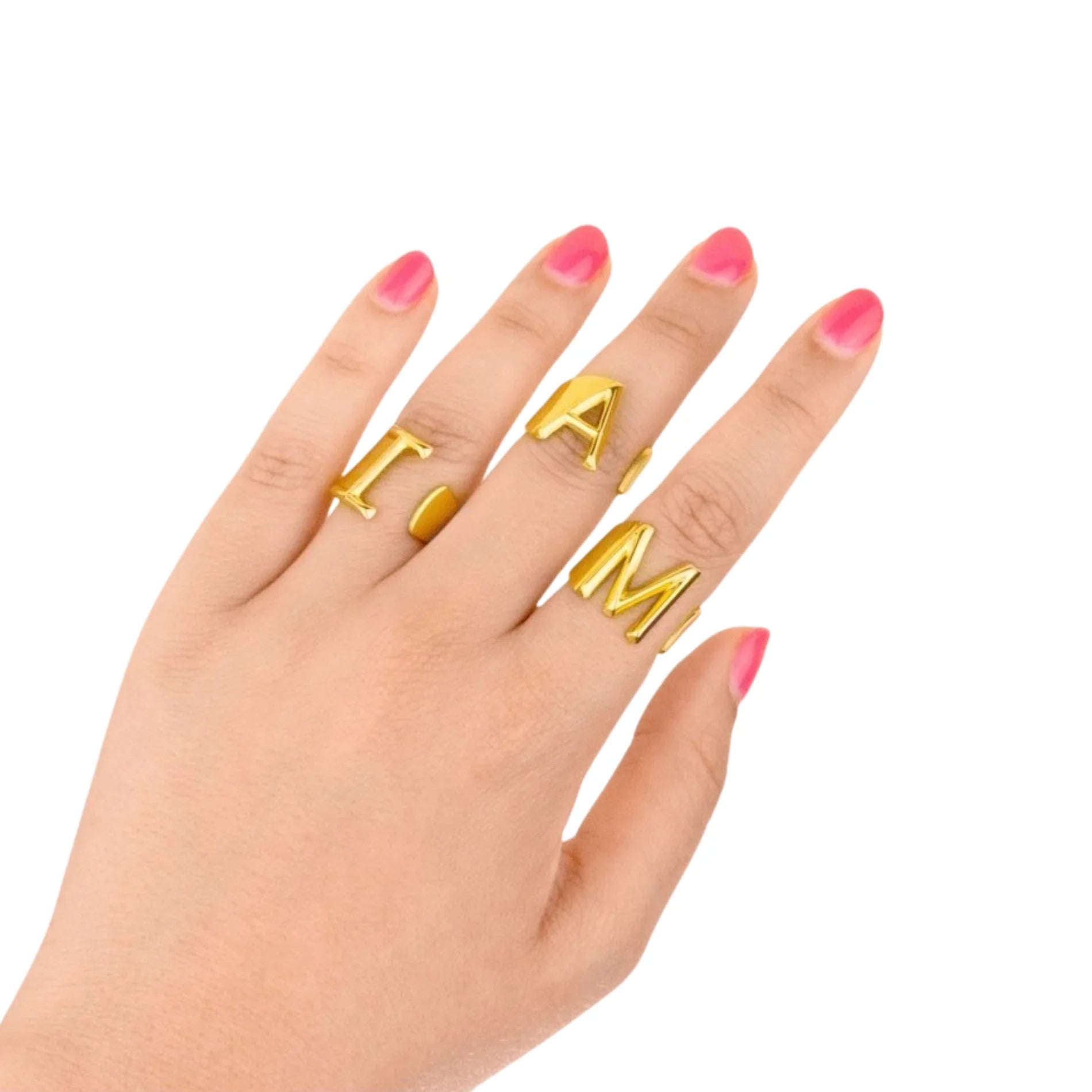Anillo para Mujer INICIAL Acero dorado Personalizable