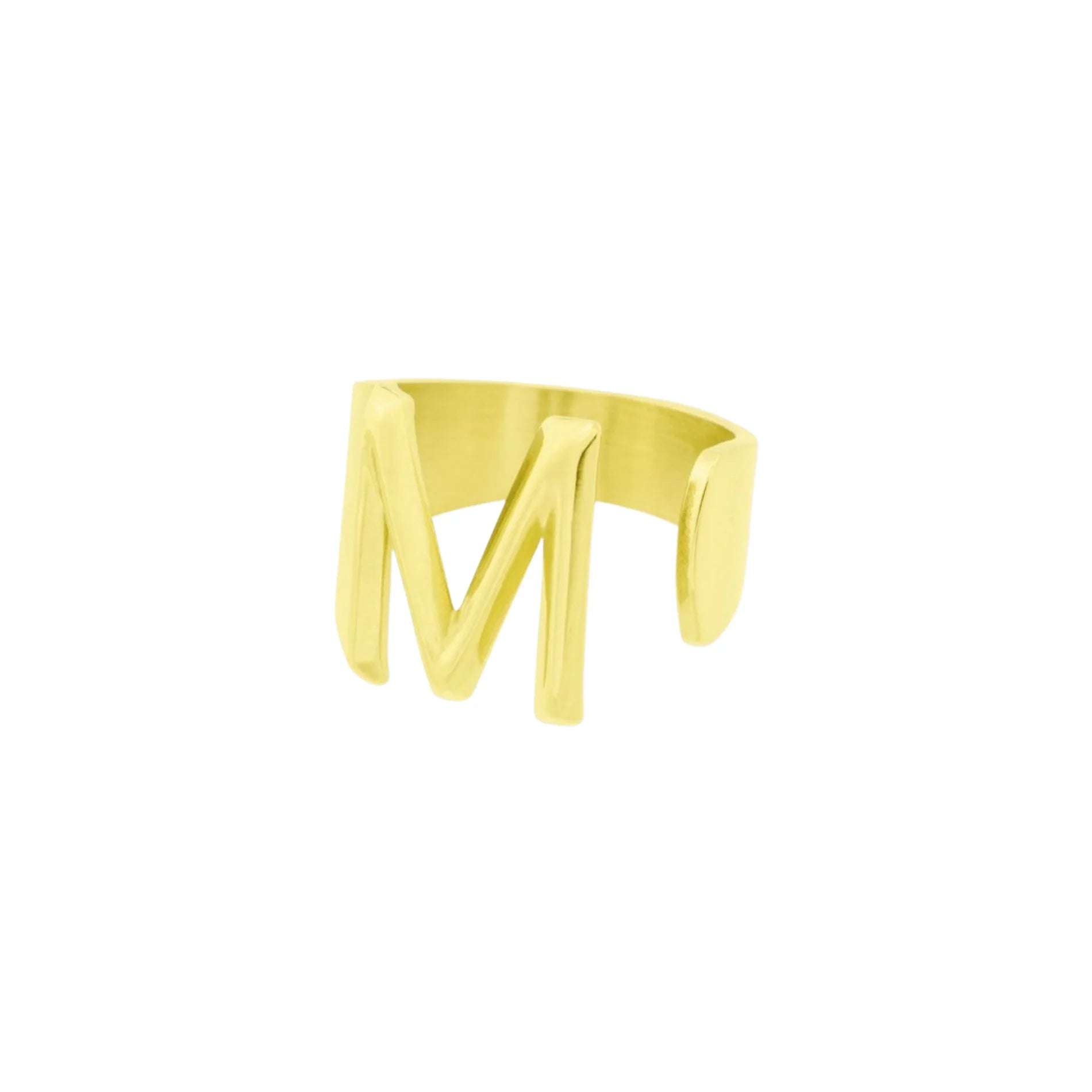 Anillo para Mujer INICIAL Acero dorado Personalizable