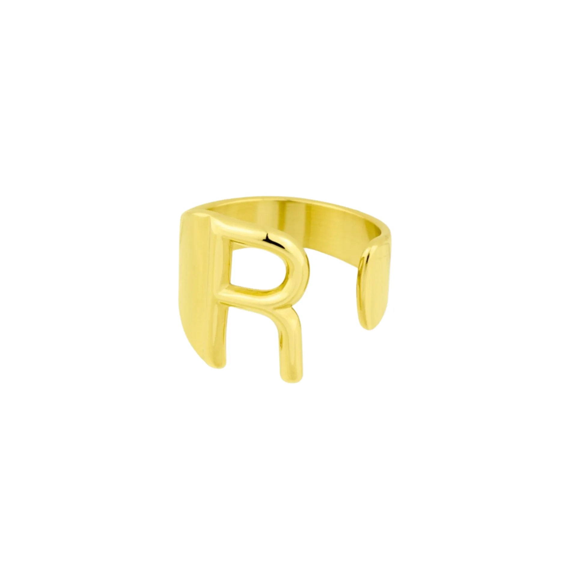 Anillo para Mujer INICIAL Acero dorado Personalizable