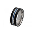 Anillo BLACK-BLUE de Acero para Hombre Bicolor LISKA