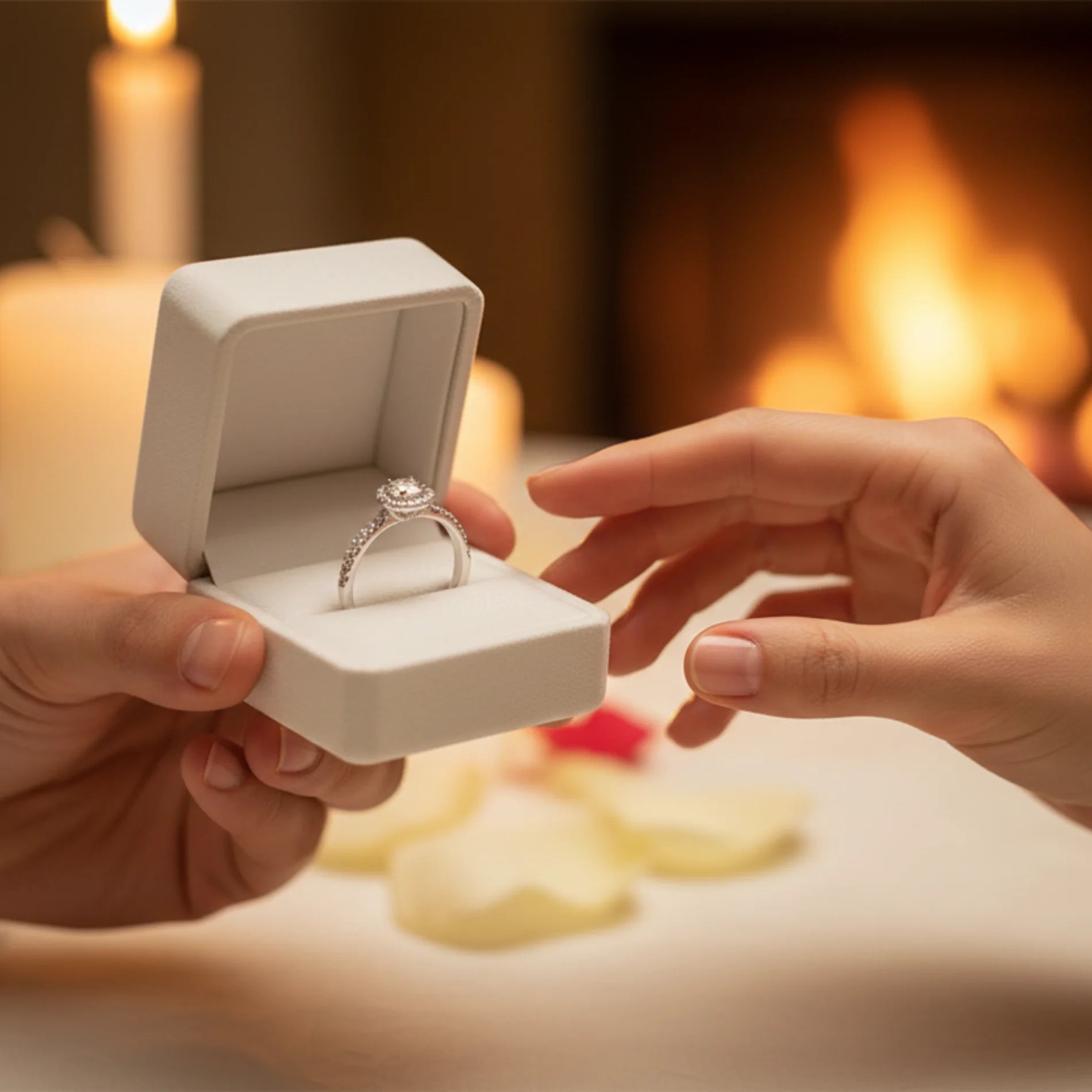 Anillo de Diamantes para Mujer MIA en Oro Blanco de 18k Compromiso