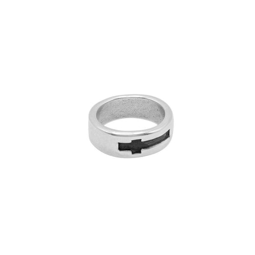 Anillo para Hombre Fe Acero Bañado en Plata colección Man de Ciclón