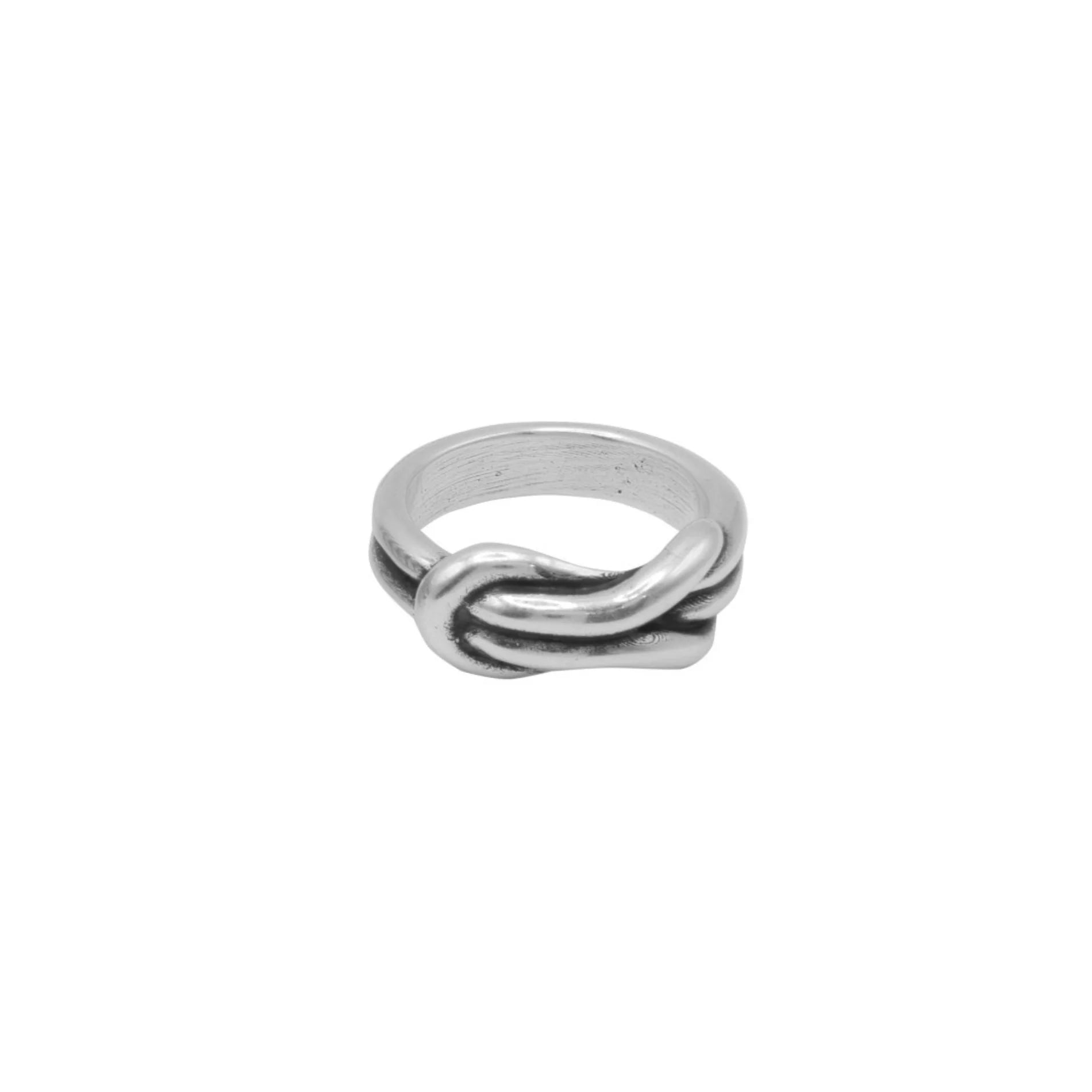 Anillo para Hombre Rizo Acero Bañado en Plata