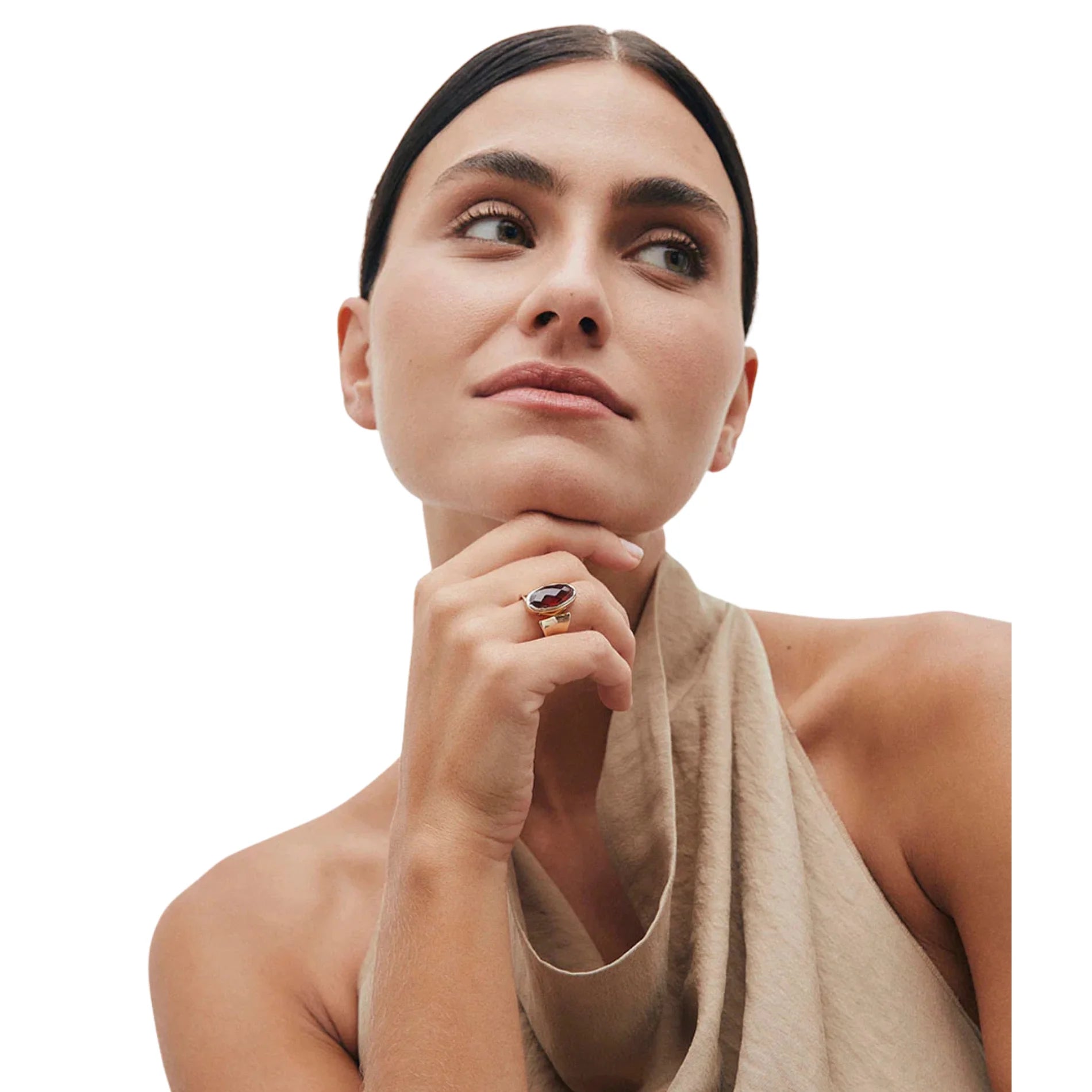 Anillo para Mujer Ancho Honey Oro 18K