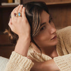 Anillo para Mujer Ancho Honey Oro 18K