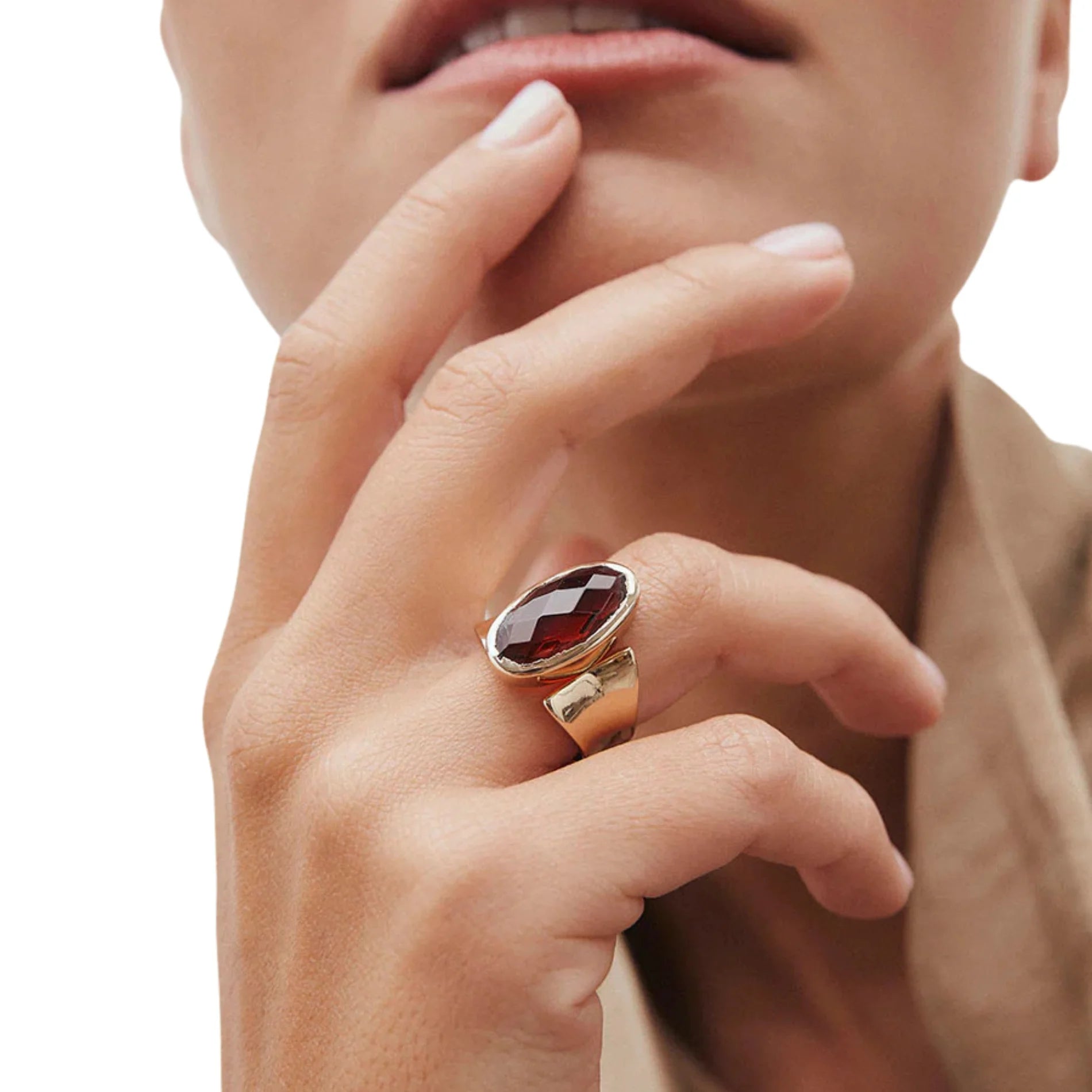 Anillo para Mujer Ancho Honey Oro 18K