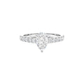 Anillo para Mujer Solitario Pavé Plata de Ley con Diamante LAB Grown Talla Pera compromiso