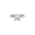 Anillo para Mujer Solitario de Plata de Ley con Diamante Compromiso