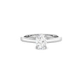 Anillo para Mujer Solitario  Plata de Ley con Diamante LAB Grown Talla Oval