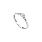 Anillo para Mujer Solitario en Oro Blanco con Diamante Sostenible Compromiso