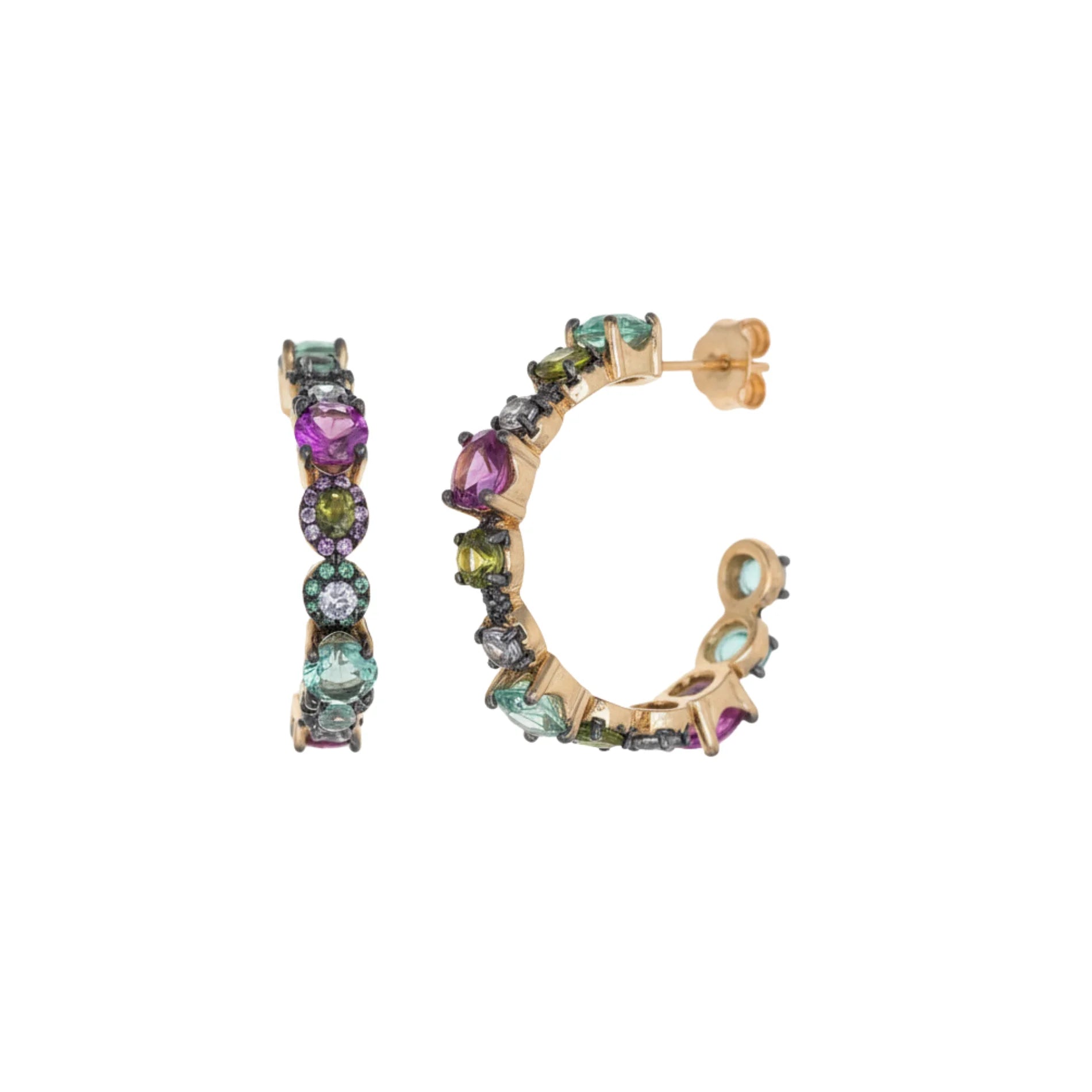 Aros SALVATORE para Mujer Plata Bañada en Oro Rosa