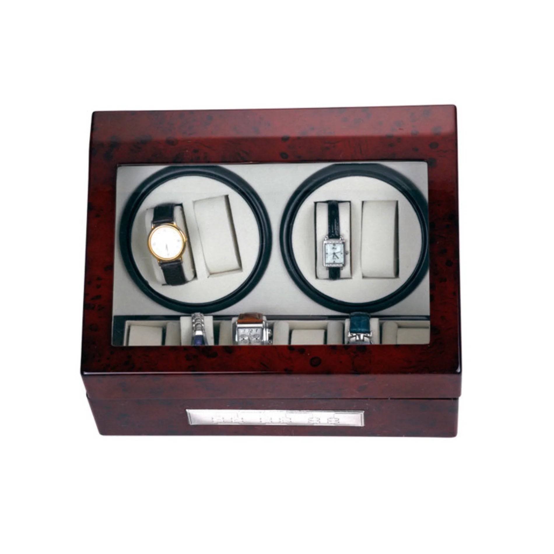 Caja Relojero Automático con 2 Rotores en Madera Personalizable