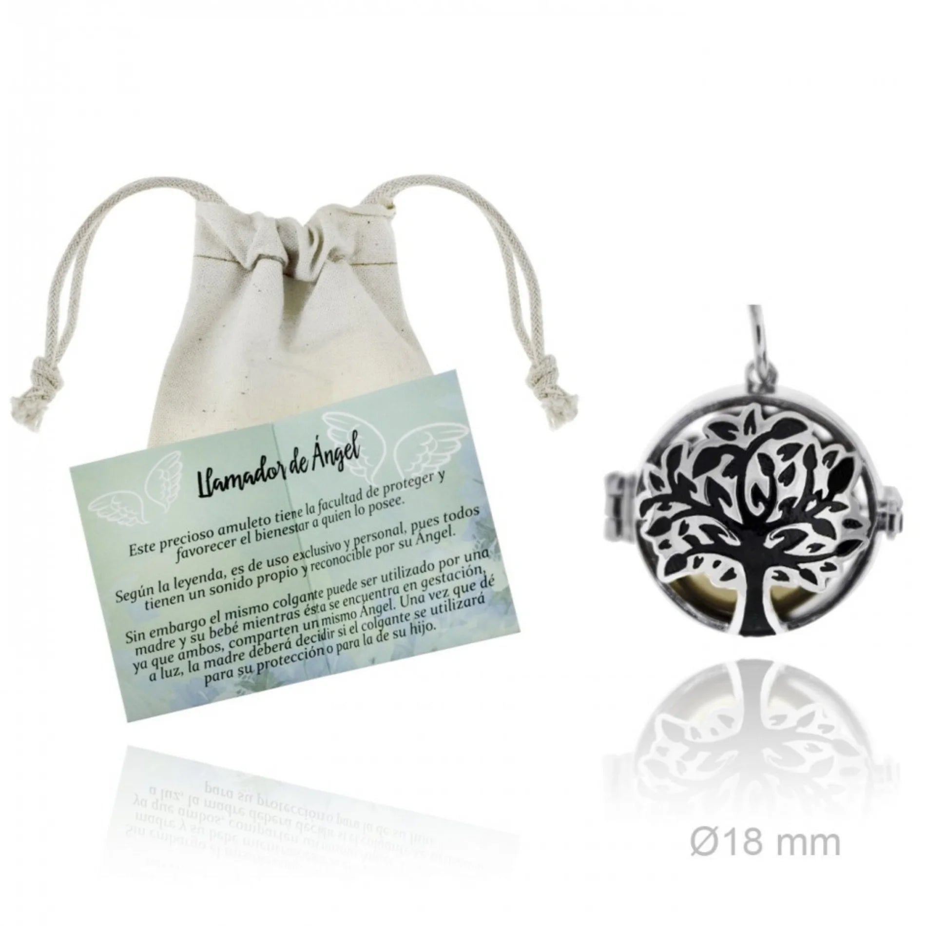 Colgante para Mujer Llamador de Ángel Árbol de la Vida en Plata