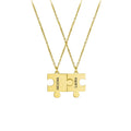 Colgante para Mujer PUZZLE Plata Chapada en Oro Personalizable