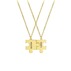 Colgante para Mujer PUZZLE Plata Chapada en Oro Personalizable