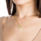 Colgante para Mujer PUZZLE Plata Chapada en Oro Personalizable