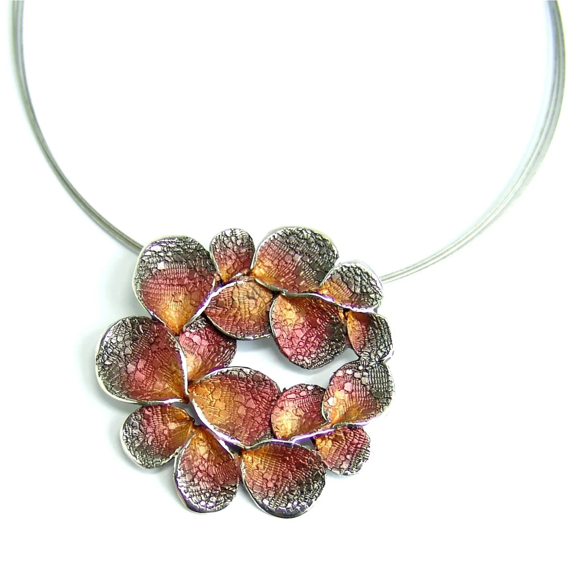 Colgante para Mujer Pétalos de Plata Orfega