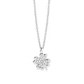 Colgante para Mujer Clover Solitaire en Plata Rodiada Diamantes Lab-grown 0,117 ct Mabina