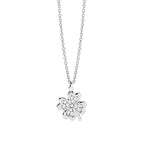 Colgante para Mujer Clover Solitaire en Plata Rodiada Diamantes Lab-grown 0,117 ct Mabina